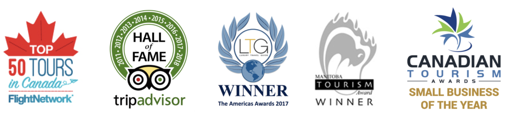Winnipeg Trolley Company awards: Top 50 Tours in Canada (FlightNetwork), TripAdvisor Hall of Fame 2011-2018, Luxury Travel Guide Winner 2017, Manitoba Tourism Award Winner, Canadian Tourism Awards Small Business of the Year